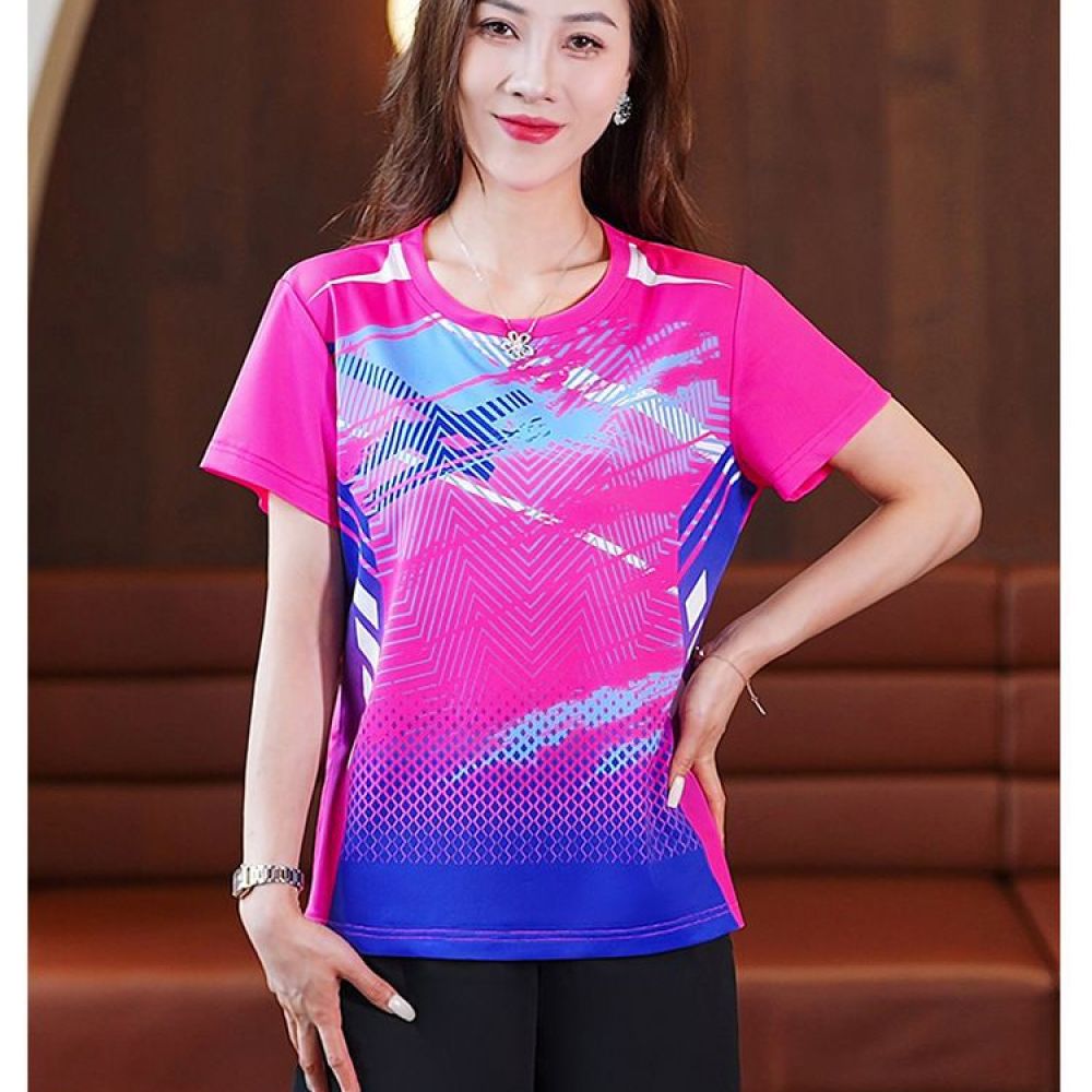 Running Gear Junior - เสื้อยืดโยคะผู้หญิง แห้งเร็ว เสื้อผ้ากีฬา แขนสั้น ระบายอากาศ เสื้อวิ่งทรงหลวม