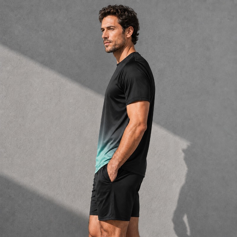 ชุดกีฬาผู้ชายแบบแห้งเร็ว 2 ชิ้ - Running Gear Men บทวิจารณ์และราคา