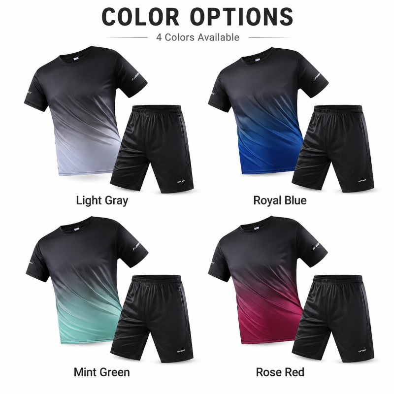 ชุดกีฬาผู้ชายแบบแห้งเร็ว 2 ชิ้ - Running Gear Men บทวิจารณ์และราคา