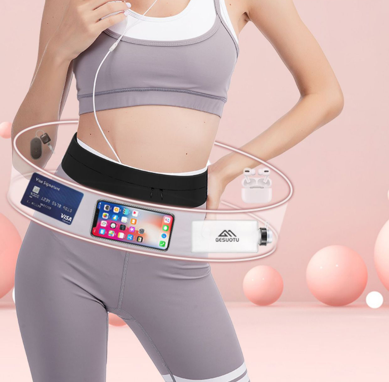 กระเป๋าคาดเอวสำหรับวิ่งพร้อมขว - Running Gear To Hold Phone บทวิจารณ์และราคา