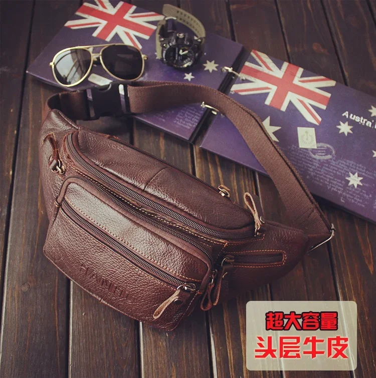 ของแท้ Cowhide หนังเอวกระเป๋าผ - Running Gear To Hold Phone บทวิจารณ์และราคา