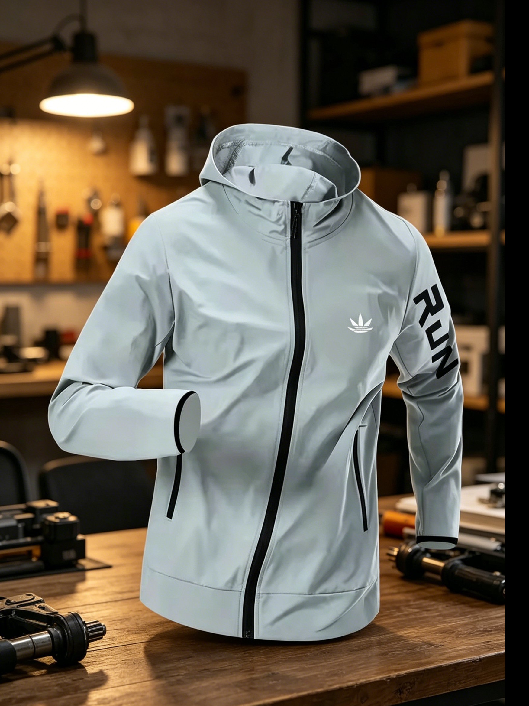 เสื้อแจ็คเก็ตวิ่งมีฮู้ดสำหรับผ - Reflective Running Jacket บทวิจารณ์และราคา