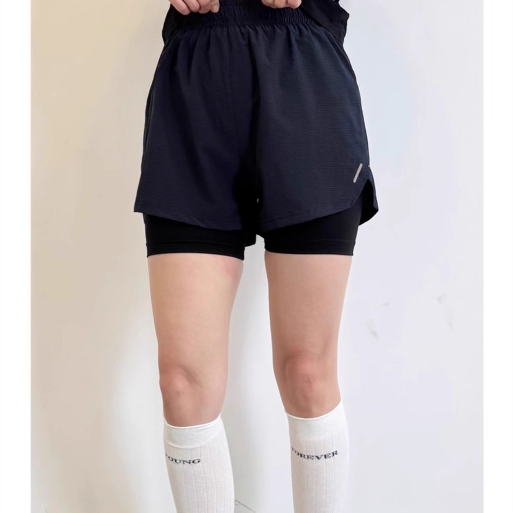 กางเกงขาสั้นฟิตเนส 2 in 1 สำหร - Running Gear Junior บทวิจารณ์และราคา