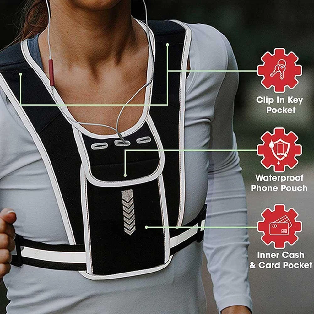 เสื้อกั๊กใส่โทรศัพท์สำหรับผู้ช - Running Gear Marathon บทวิจารณ์และราคา