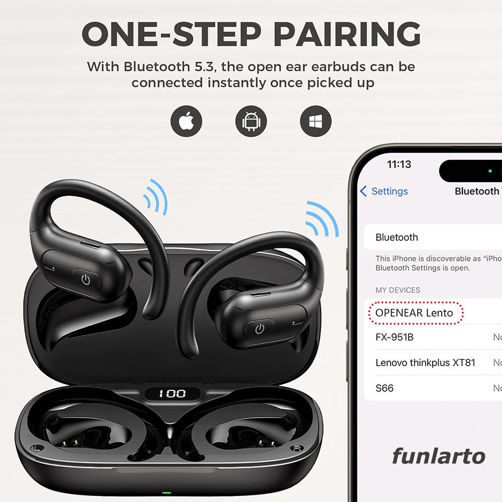 หูฟังวิ่งไร้สายแบบเปิดหู หูฟัง - Running Gear To Hold Phone บทวิจารณ์และราคา